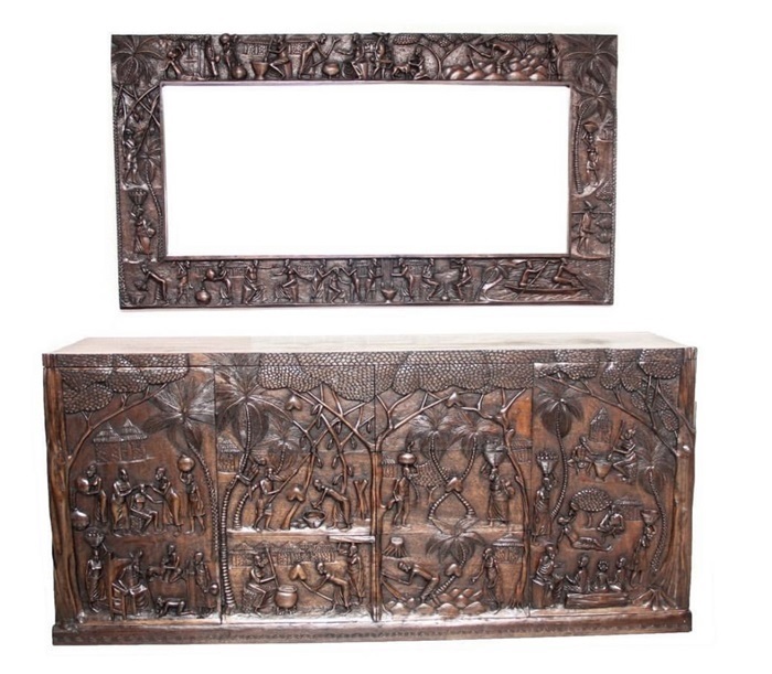 Sideboard and mirror frame